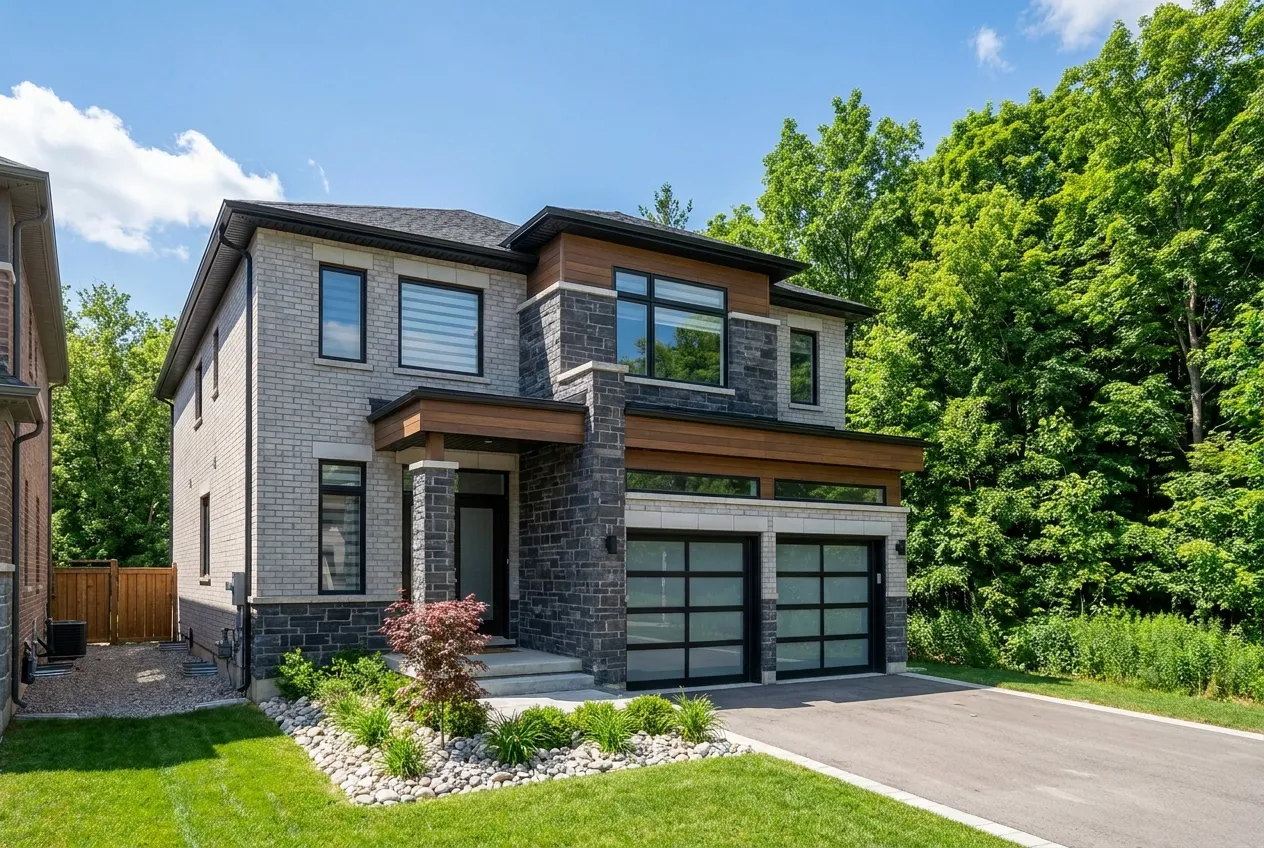 Modern family home backing onto forest in Jefferson, Richmond Hill