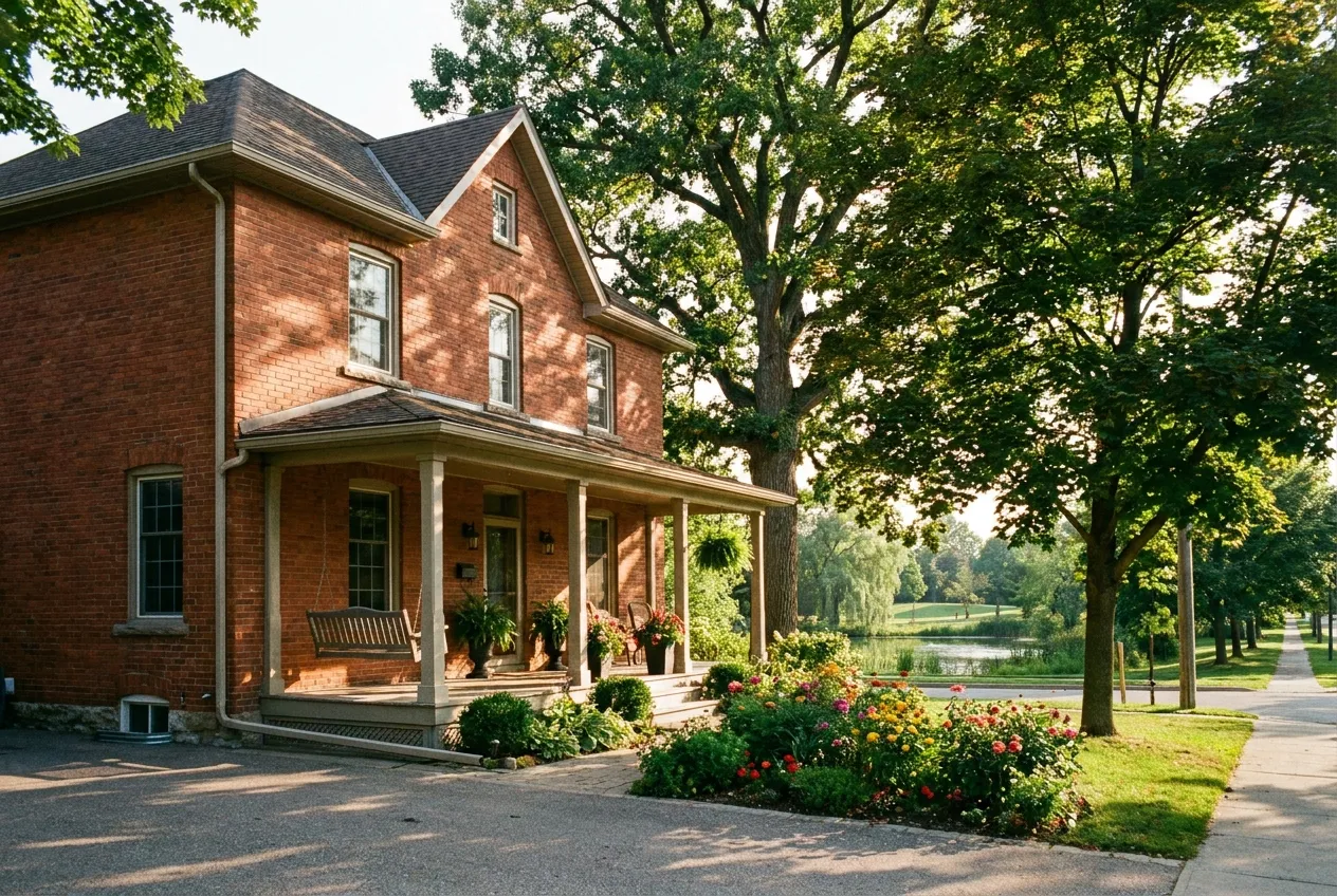 Established red-brick home on a tree-lined street near Mill Pond, Richmond Hill